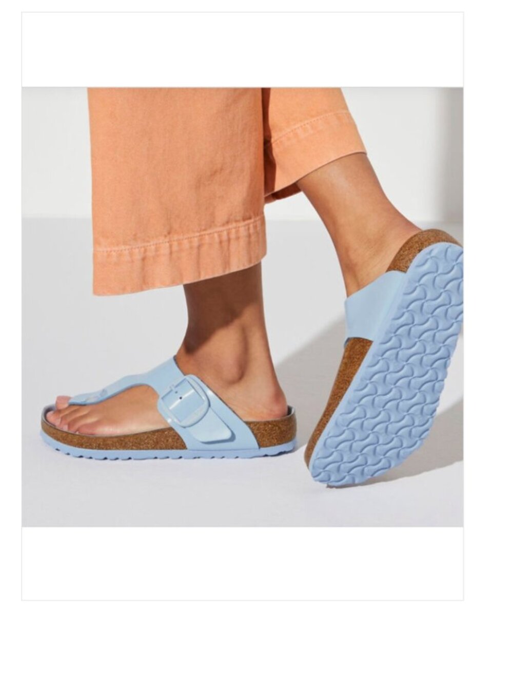 BIRKENSTOCK Gizeh Big Buckle High Shine in Dusty Blue Sz 42 - NIB!! SOLD OUT!!